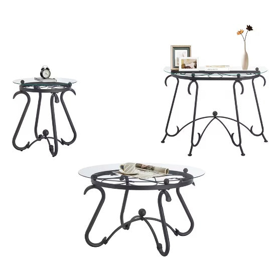 Viva Lume Duo Glass Table Set – Minimal Form, Maximum Style