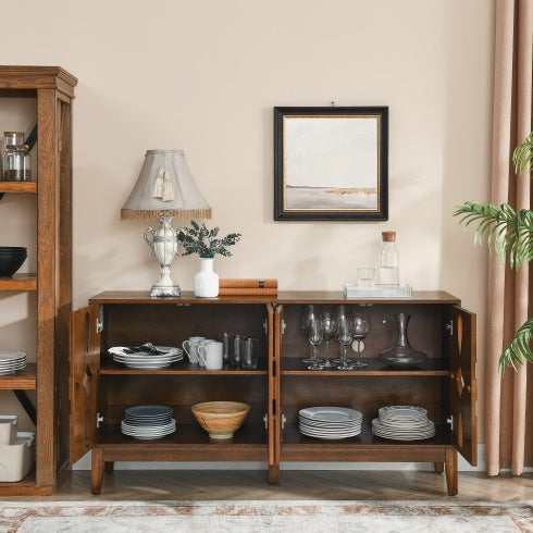 Viva Storage Series: 60.5” Mid-Century Modern Buffet Sideboard