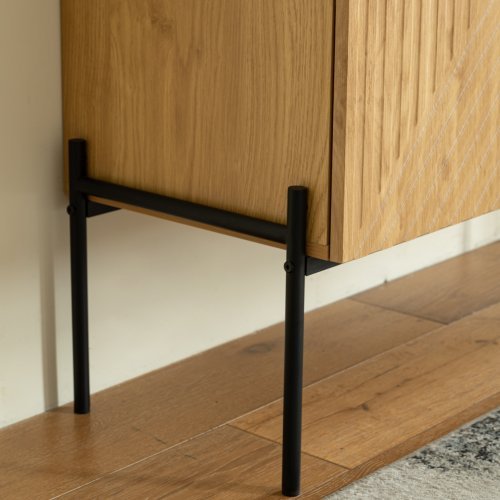 Modern Fiberboard Groove Storage Cabinet β Smart Organization for Your Home