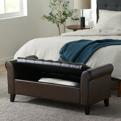 Viva Hayes Armed Storage Bench