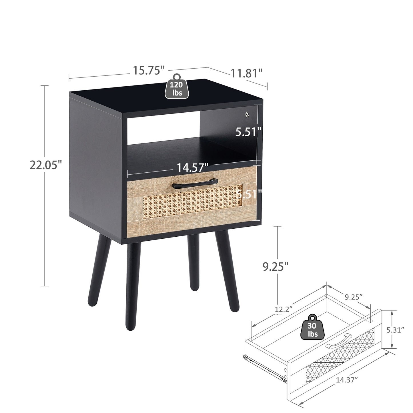 Viva Elite Natural Rattan Nightstand – The Future of Organic Luxury