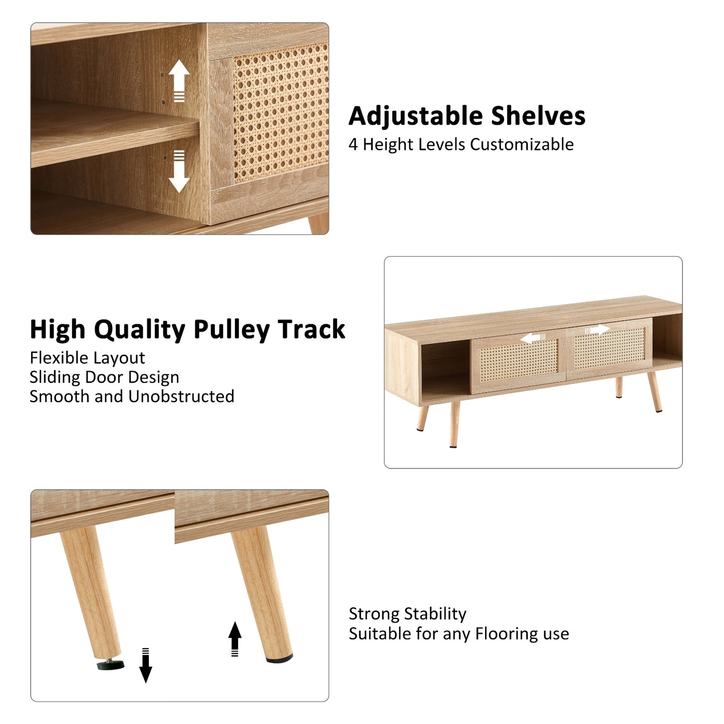 Viva Smart 55.12" Rattan TV Cabinet