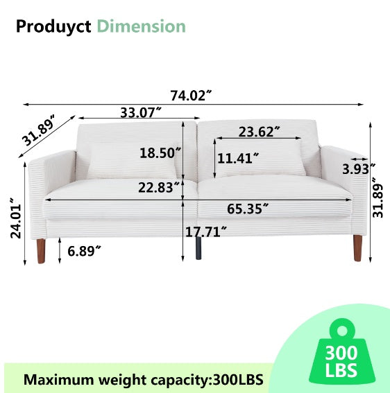 Viva Atelier Aurelia Beige Linen Modular Sofa Seats