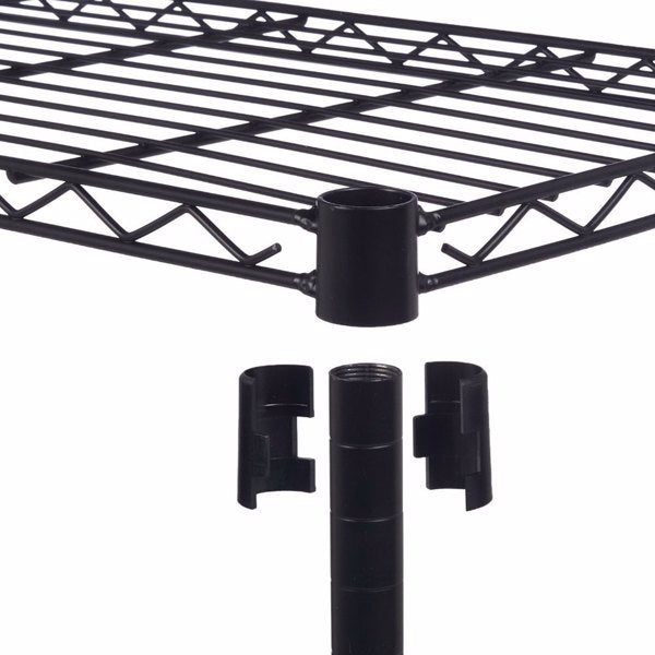 Viva Noir Collection: Viva Noir Static Four-Layer Metal Storage Rack