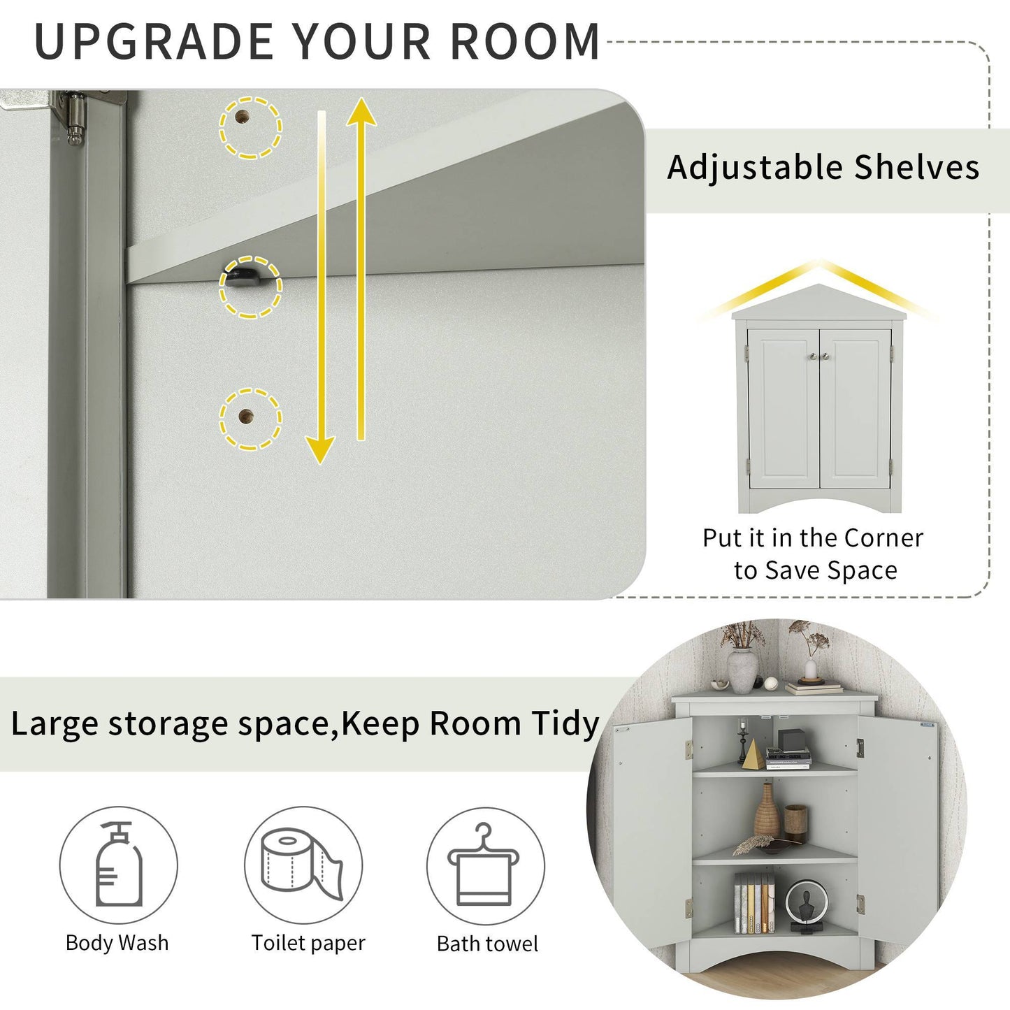 Triangle Bathroom Storage Cabinet β Space-Saving & Stylish Organization