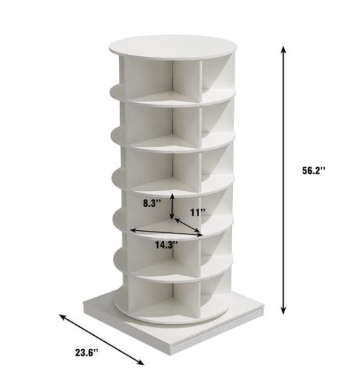 30-Inch 360° Rotating Shoe Cabinet – 6-Tier Smart Storage Solution