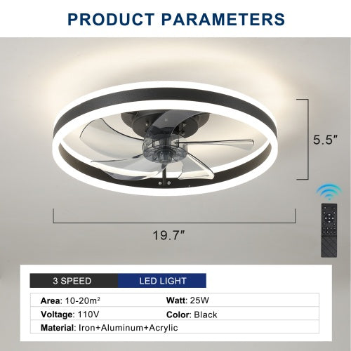 Modern Ceiling Fan with Dimmable LED Lights & Remote Control – Smart, Stylish, and Energy-Efficient