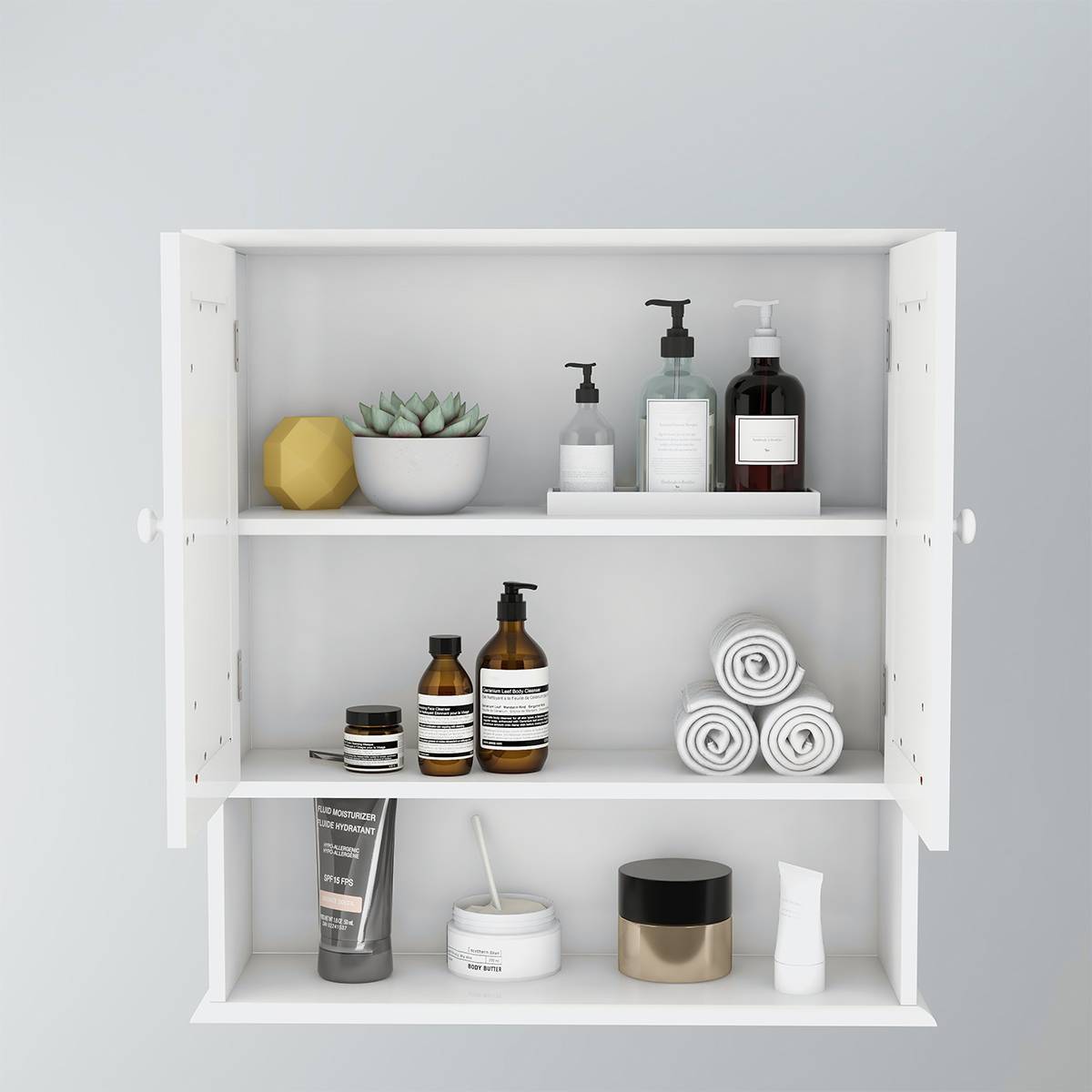 Éclat Double-Mirror Bathroom Wall Cabinet