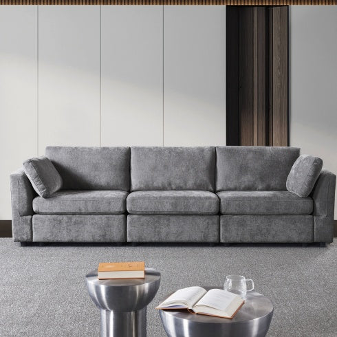 Viva Astrid Modular Sofa in Grey Chenille