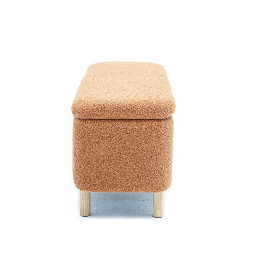 Viva Aurelia Orange Upholstered Storage Ottoman Bench
