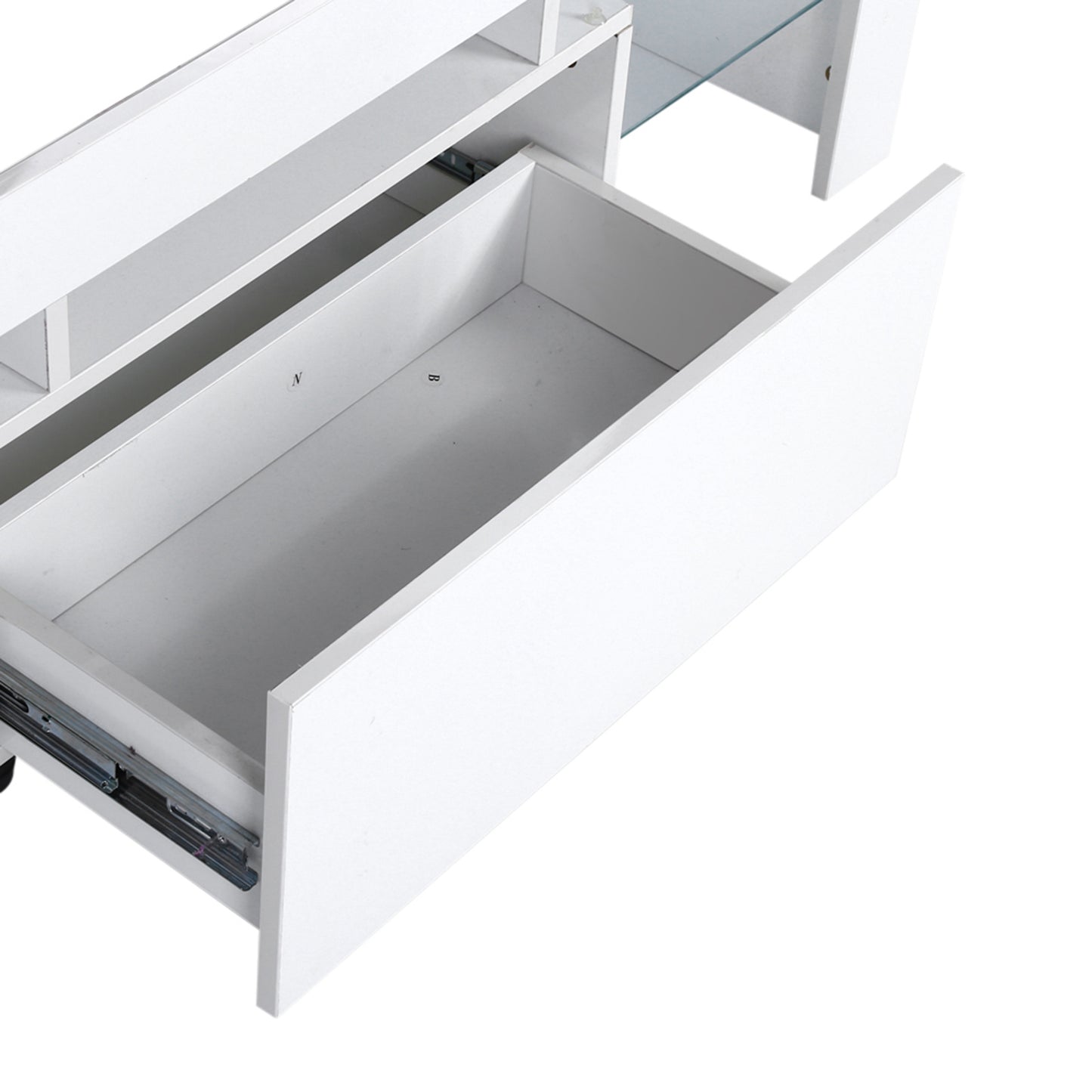Modern TV Cabinet Unit | Entertainment Stand with LED Strip & Remote Control