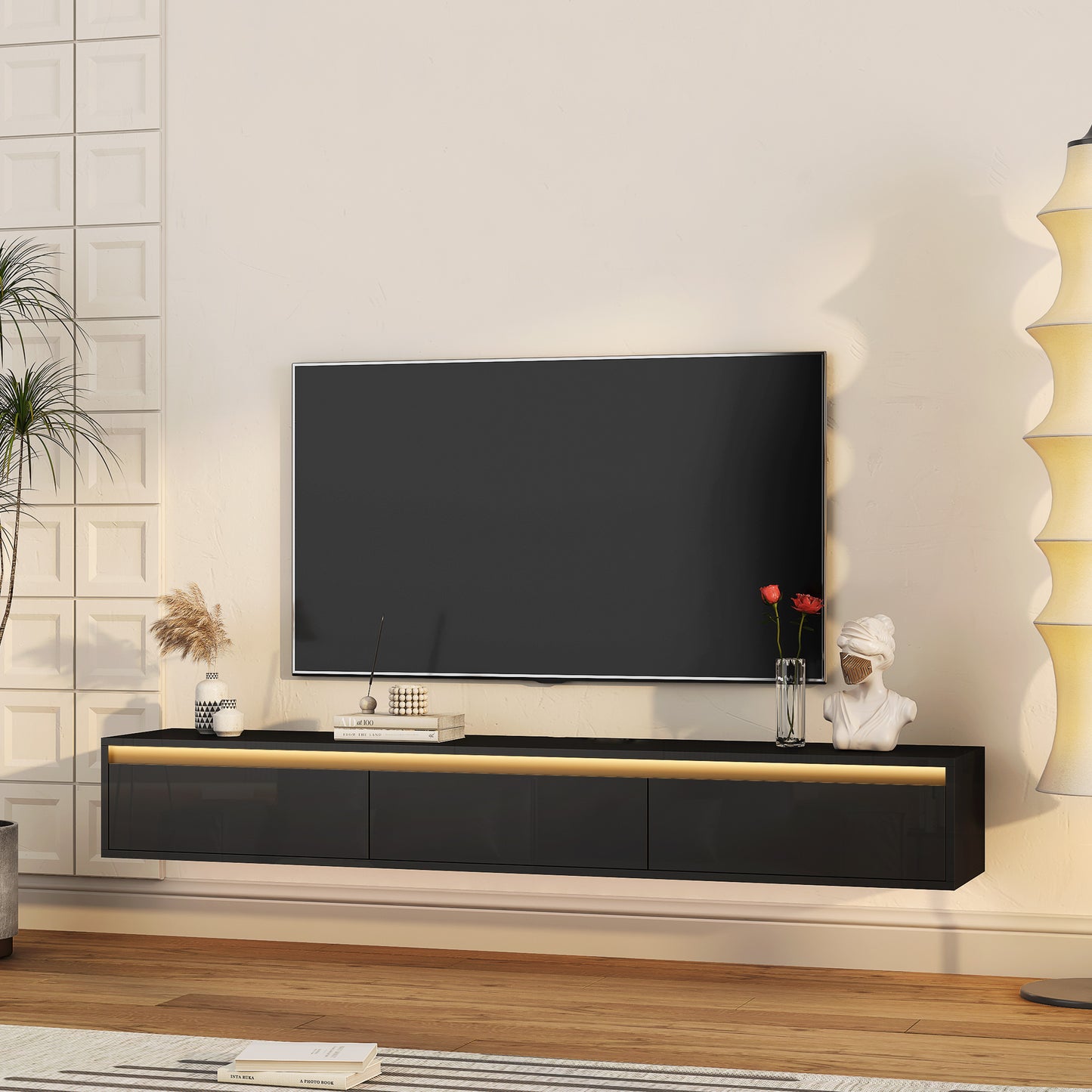 Viva Lumen+ Collection: The Lumen+ Halo Floating TV Shelf