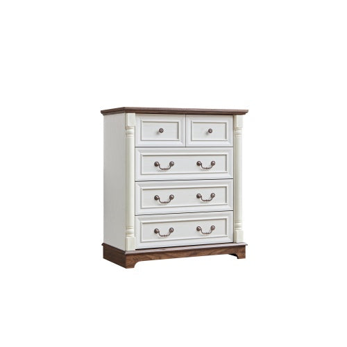 Farmhouse-Style 5-Drawer Dresser Chest – Rustic Wooden Storage Organizer for a Stylish & Clutter-Free Home