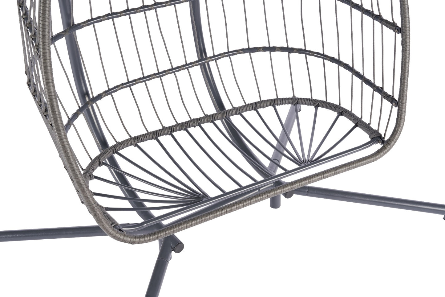 Luxury 2-Person Rattan Hanging Egg Chair | Weather-Resistant Wicker Patio Swing