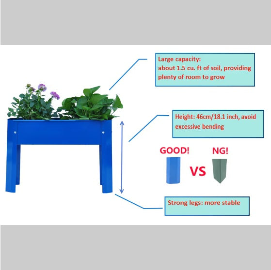 Premium Metal Raised Garden Bed for Flowers, Fruits, Herbs & Vegetables – Stylish & Durable Outdoor Planter