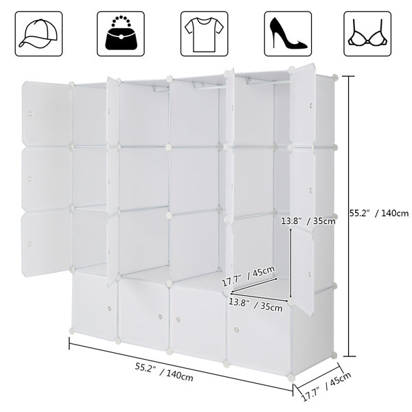 Viva Flex 16-Cube Modular Wardrobe – Storage, Sculpted to Fit Your Life