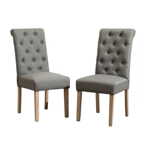 Viva Vanity Habit Solid Wood Tufted Parsons Dining Chair (Set of 2)