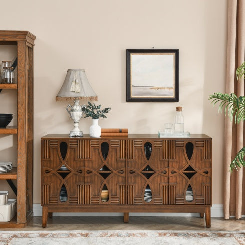 Viva Storage Series: 60.5” Mid-Century Modern Buffet Sideboard