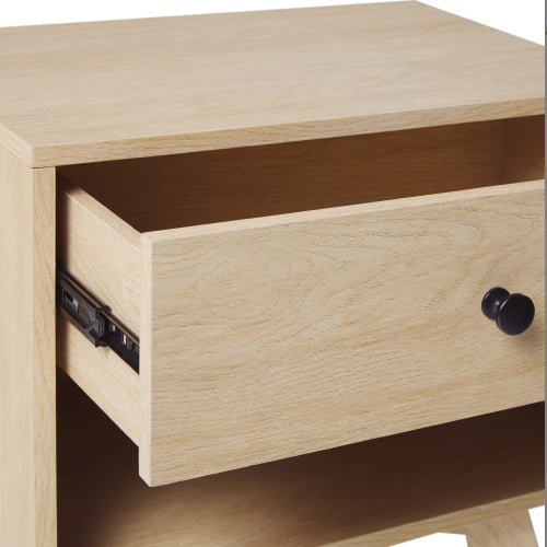 Viva Atelier Driftwood Mid-Century Modern 1-Drawer Nightstand