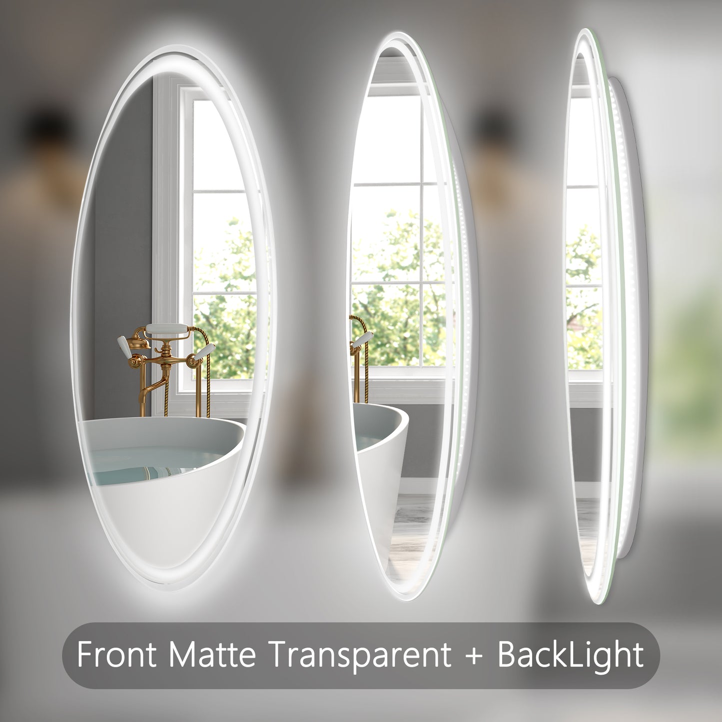 28-Inch Round LED Bathroom Mirror – Modern & Functional Elegance