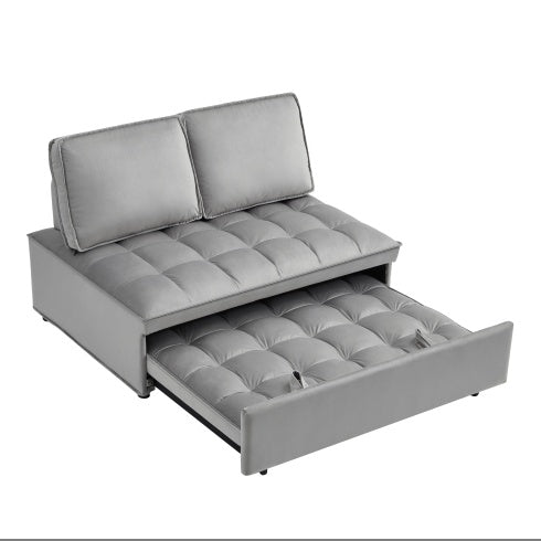 Viva Elite Solis Grey Velvet Convertible Sofa Bed - The Future of Luxurious Transformation