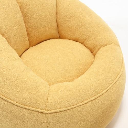 Viva Luxe Blanc High-Foam Bean Bag Sofa Chair & Ottoman