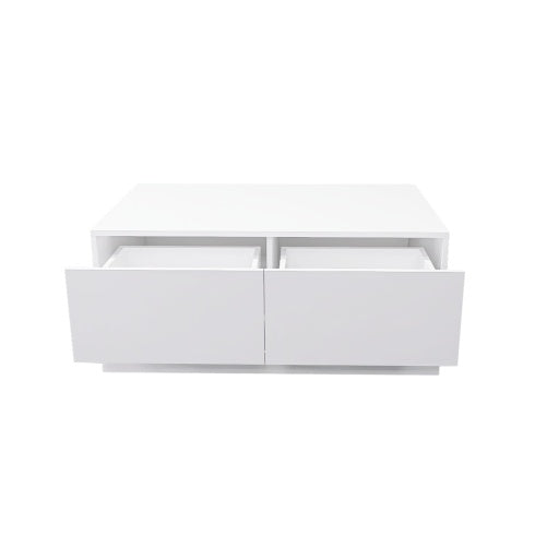 High-Gloss LED Coffee Table with Storage & Bluetooth Control – Elevate Your Living Space