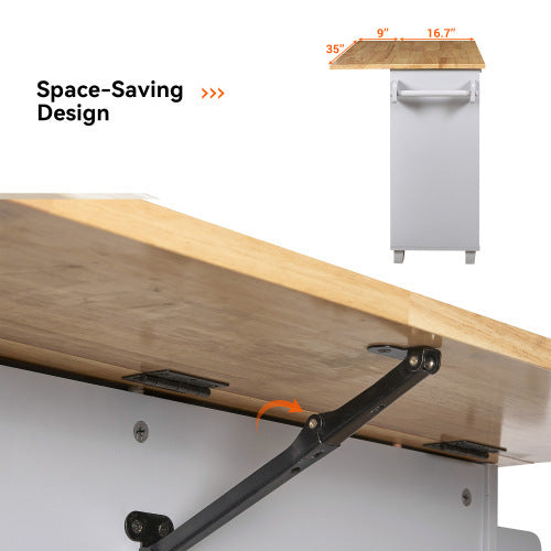 Luxurious Rolling Kitchen Island with Ample Storage | Viva Vanity