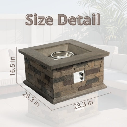 28" Outdoor Propane Fire Pit Table – Elegant & Smokeless Fire for Your Patio