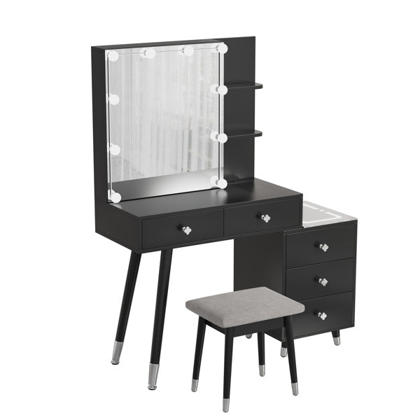 Viva Elite Luxe Dressing Table Set with LED Mirror - The Future of Opulent Organization