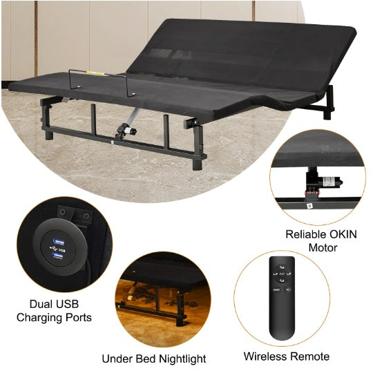 Viva Smart Living Collection: Adjustable Bed Base Frame