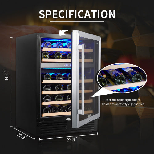 Viva Atelier Sommelier Series Dual-Zone Wine Cabinet