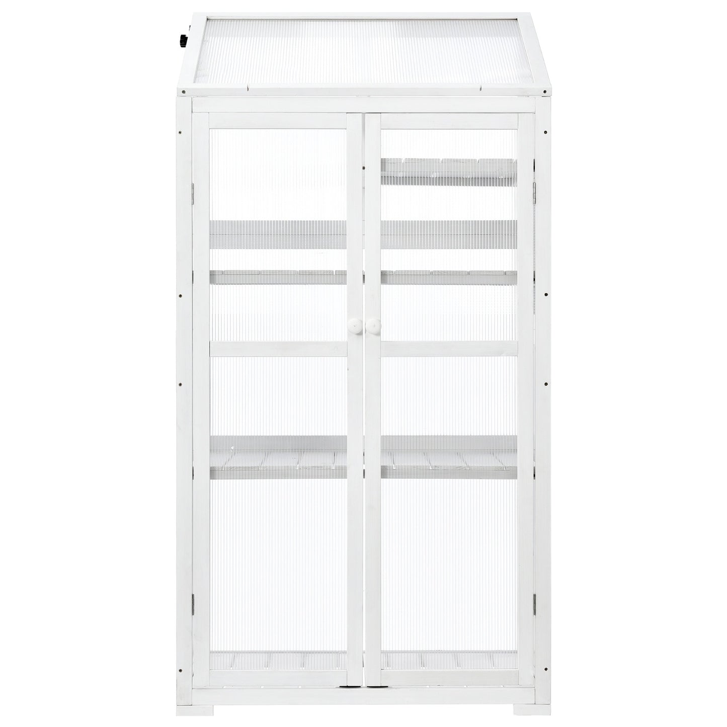 TOPMAX 62-inch Wooden Greenhouse with Wheels & Adjustable Shelf – Smart Gardening, Stylish Living
