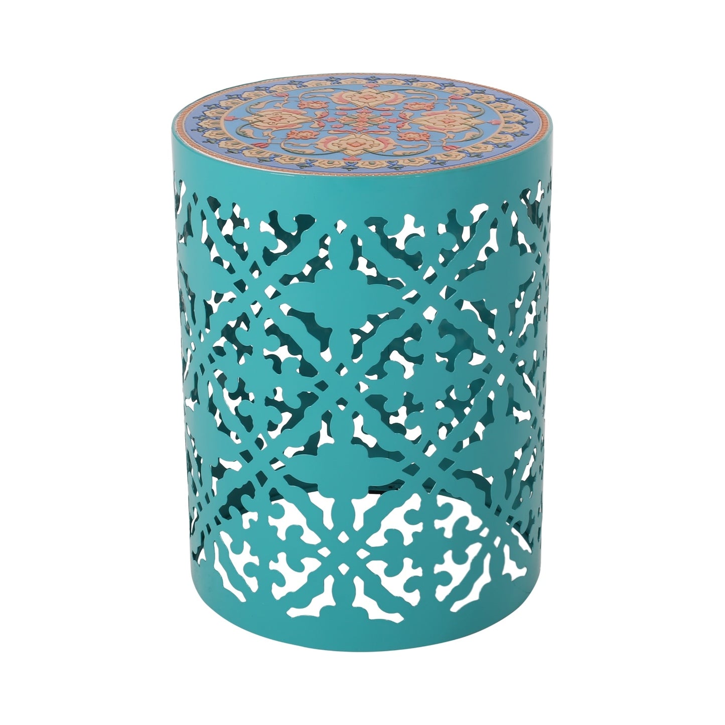 Viva Castana Collection: Viva Castana Teal Mosaic Side Table