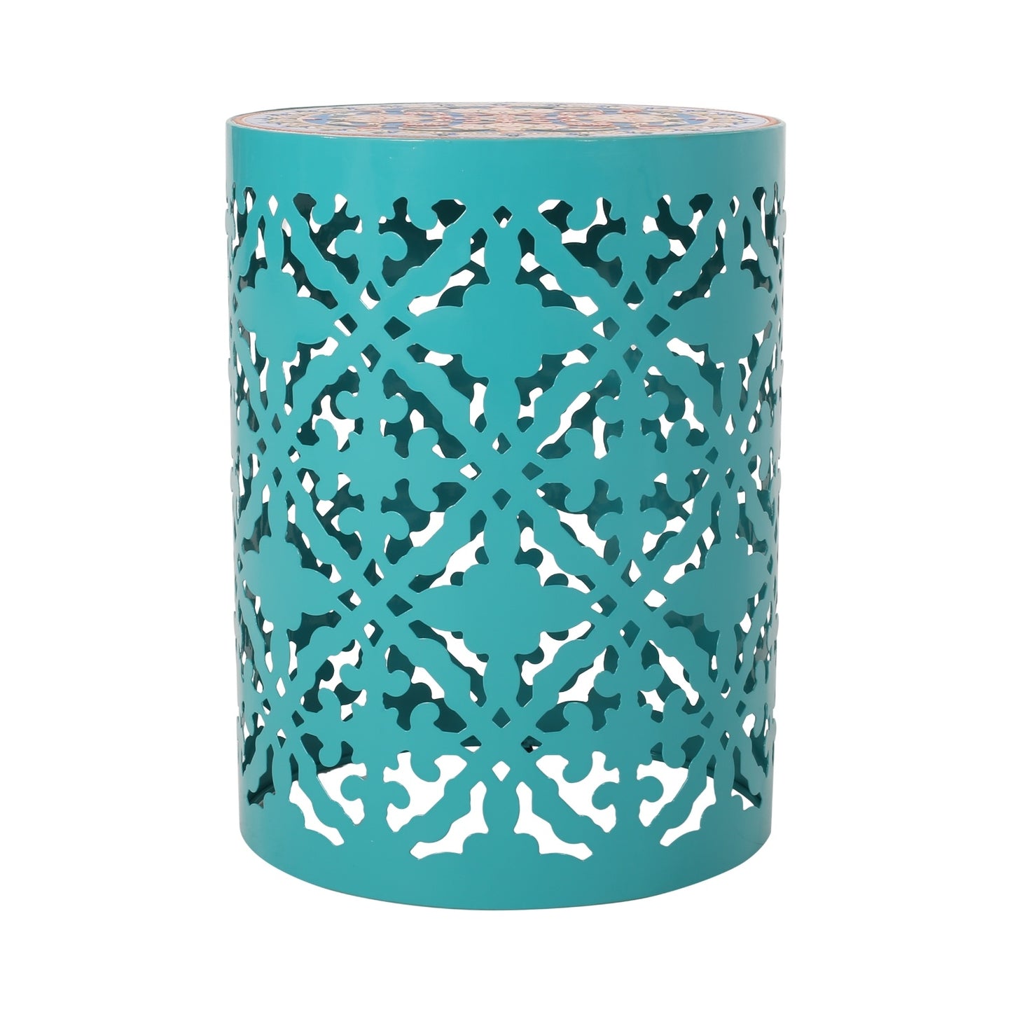 Viva Castana Collection: Viva Castana Teal Mosaic Side Table