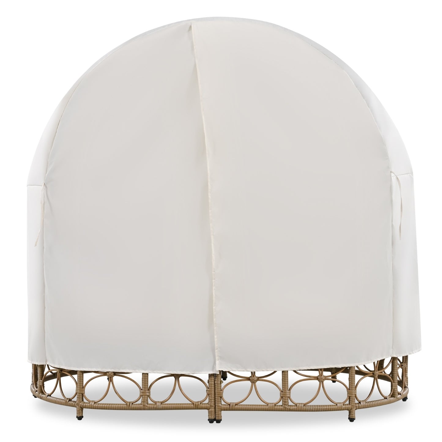 Viva Solara Floral-Pattern Wicker Daybed