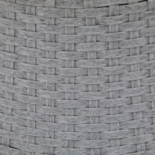 Modern Gray Wicker Lounge Chair | Stylish Rattan & Iron Frame for Indoor & Outdoor Relaxation