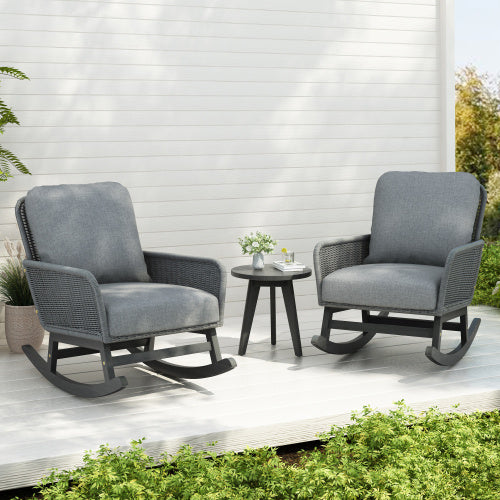 Viva Solace Ivory Wicker Rocking Chair