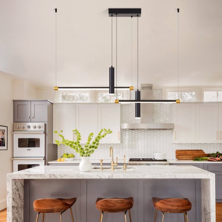 Viva Atelier Javeriah 4-Light Dimmable Kitchen Island Linear LED Pendant