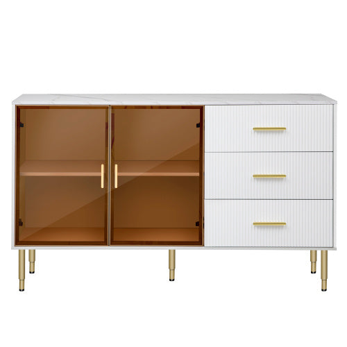 Viva Marquette Marble-Top Buffet Cabinet