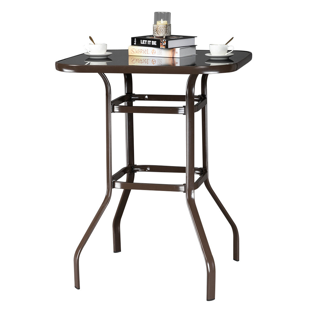 Viva Smart Living Collection: Wrought Iron & Glass High Bar Table