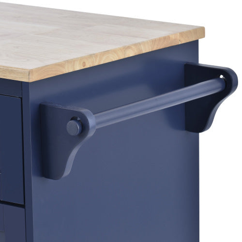 Viva Atelier Montmartre Kitchen Island Cart with Cabinet & Locking Wheels