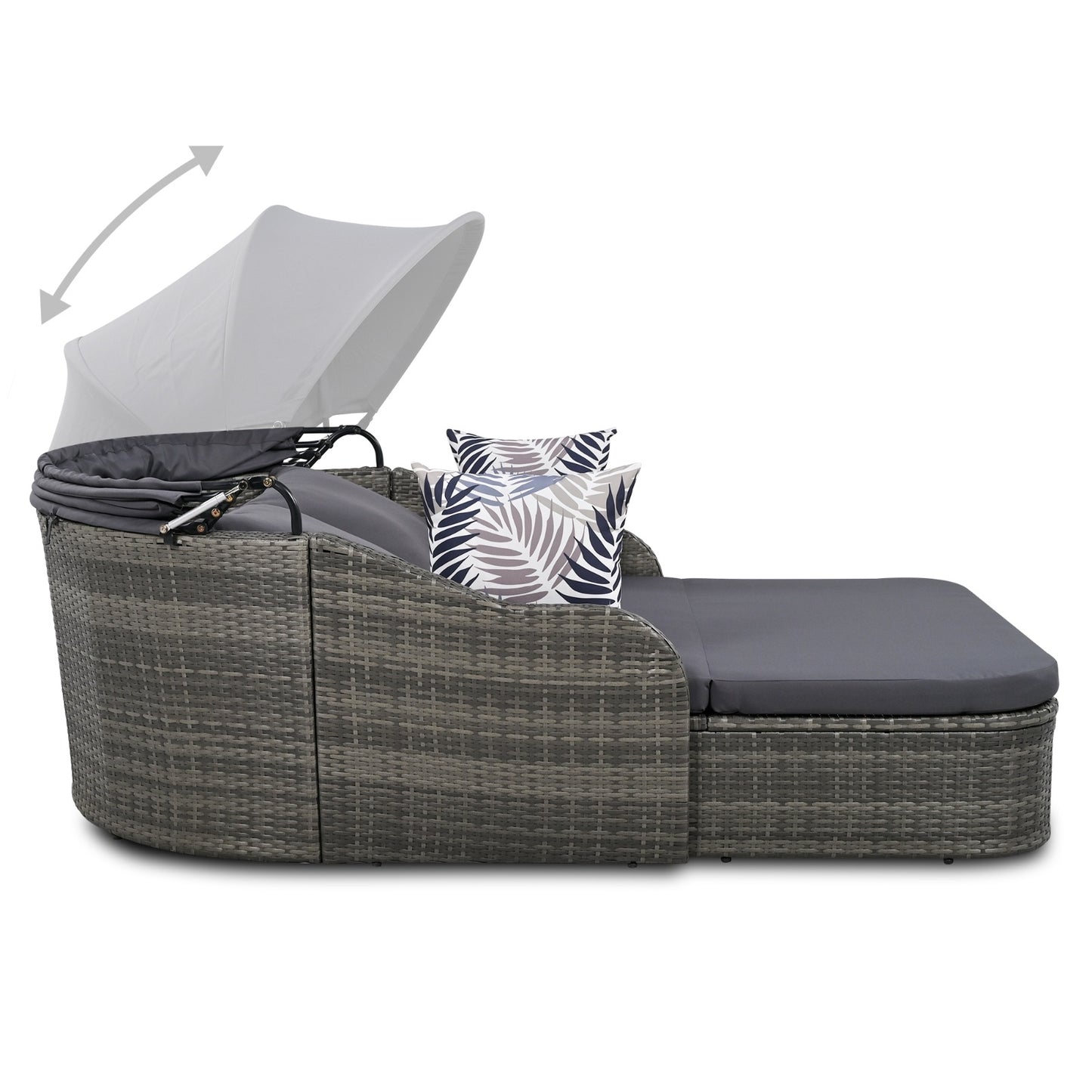 Viva Smart Living Collection: 79.9" Double Sunbed with Canopy
