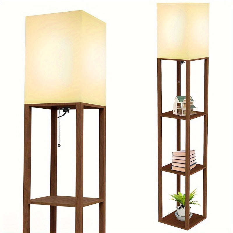 floor lamp with shelf with display shelf