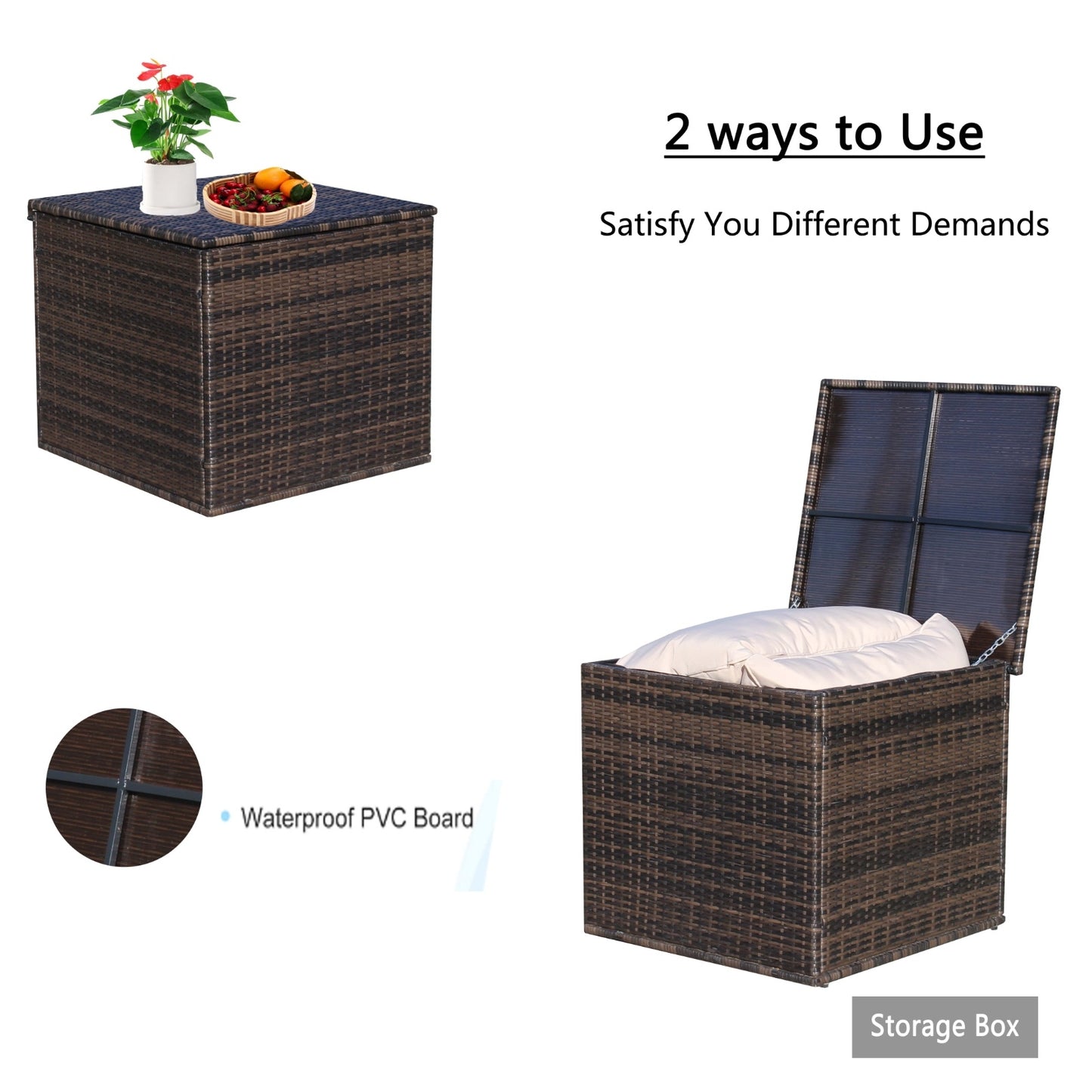 Viva Aria Wicker Patio Storage Box