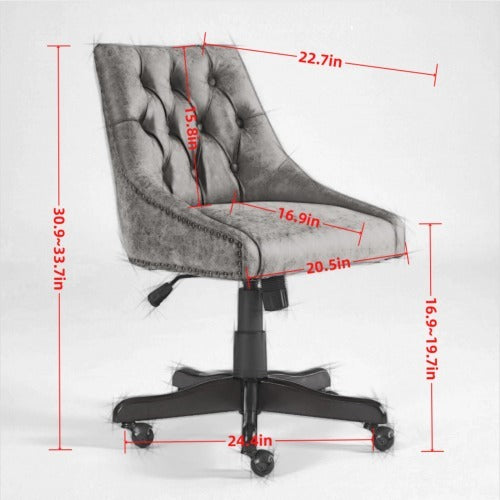 Viva Arden Sheepskin-Pattern Office Chair