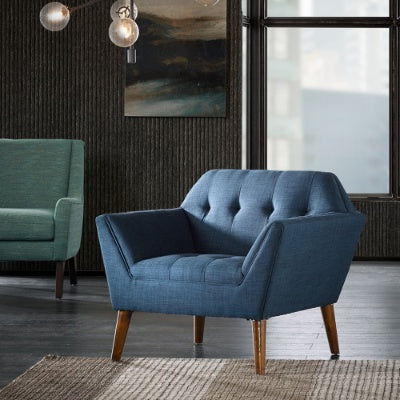 Viva Atelier Marais Beige Linen Lounge Chair