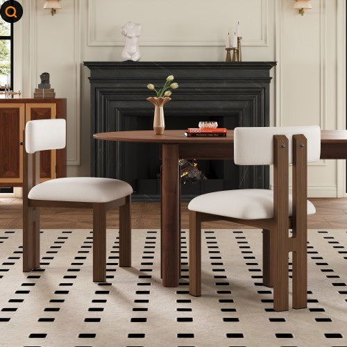 Upholstered Armless Dining Chairs With Metal Legs Set Of 2