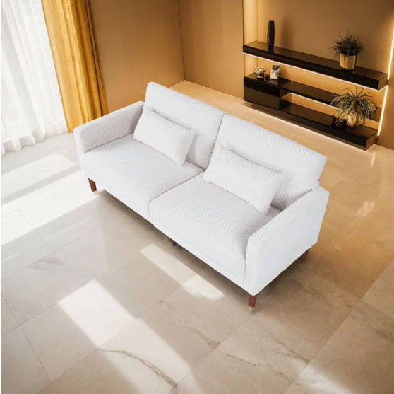 Viva Atelier Aurelia Beige Linen Modular Sofa Seats