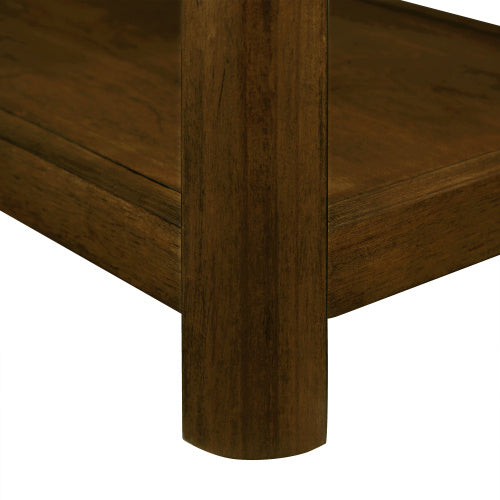Rustic 25-Inch Rectangular Farmhouse Coffee Table with Storage Rack – Stylish & Functional for Living Rooms